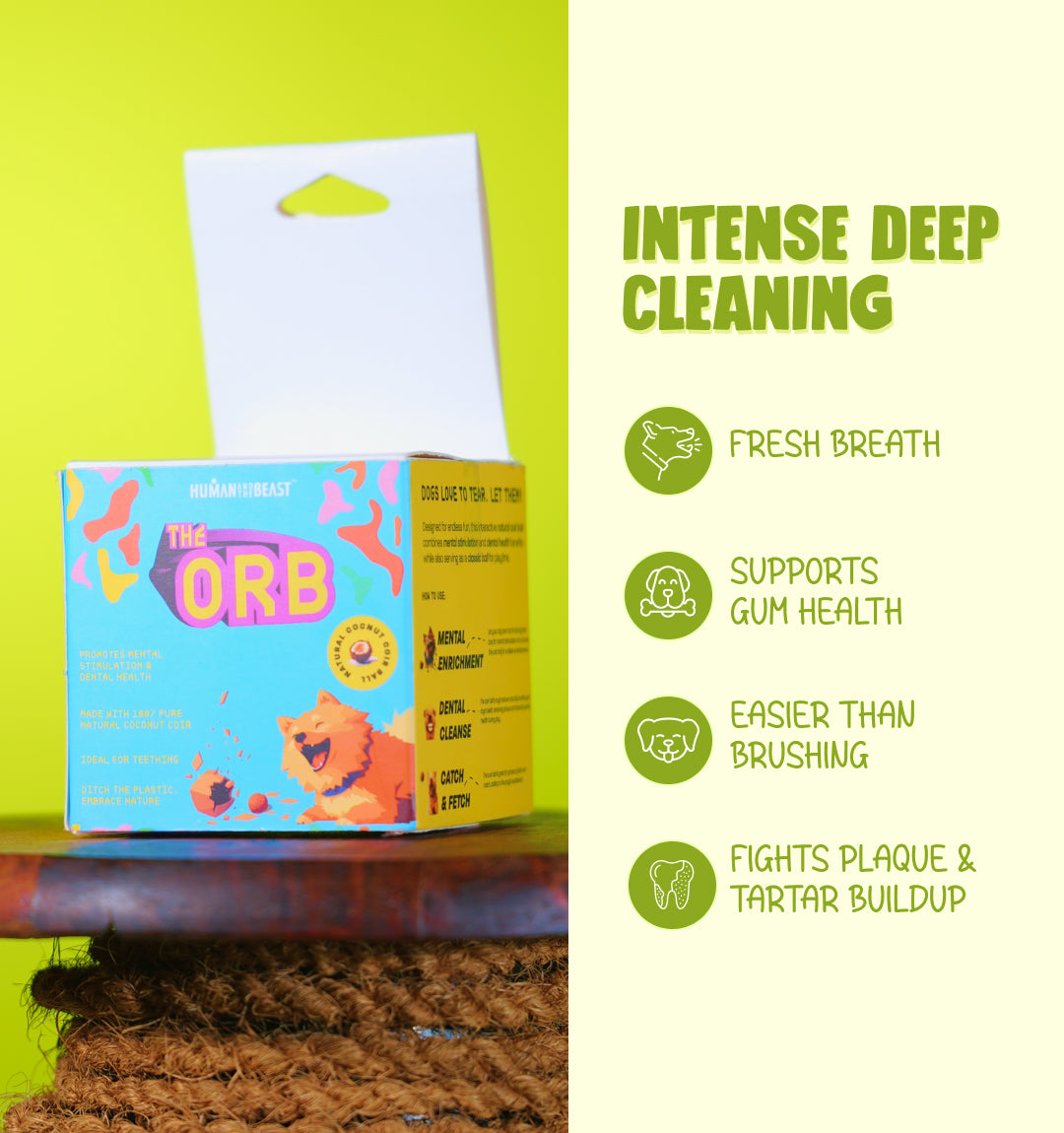 100% Natural Chew Clean Ball for 10X Healthier Teeth