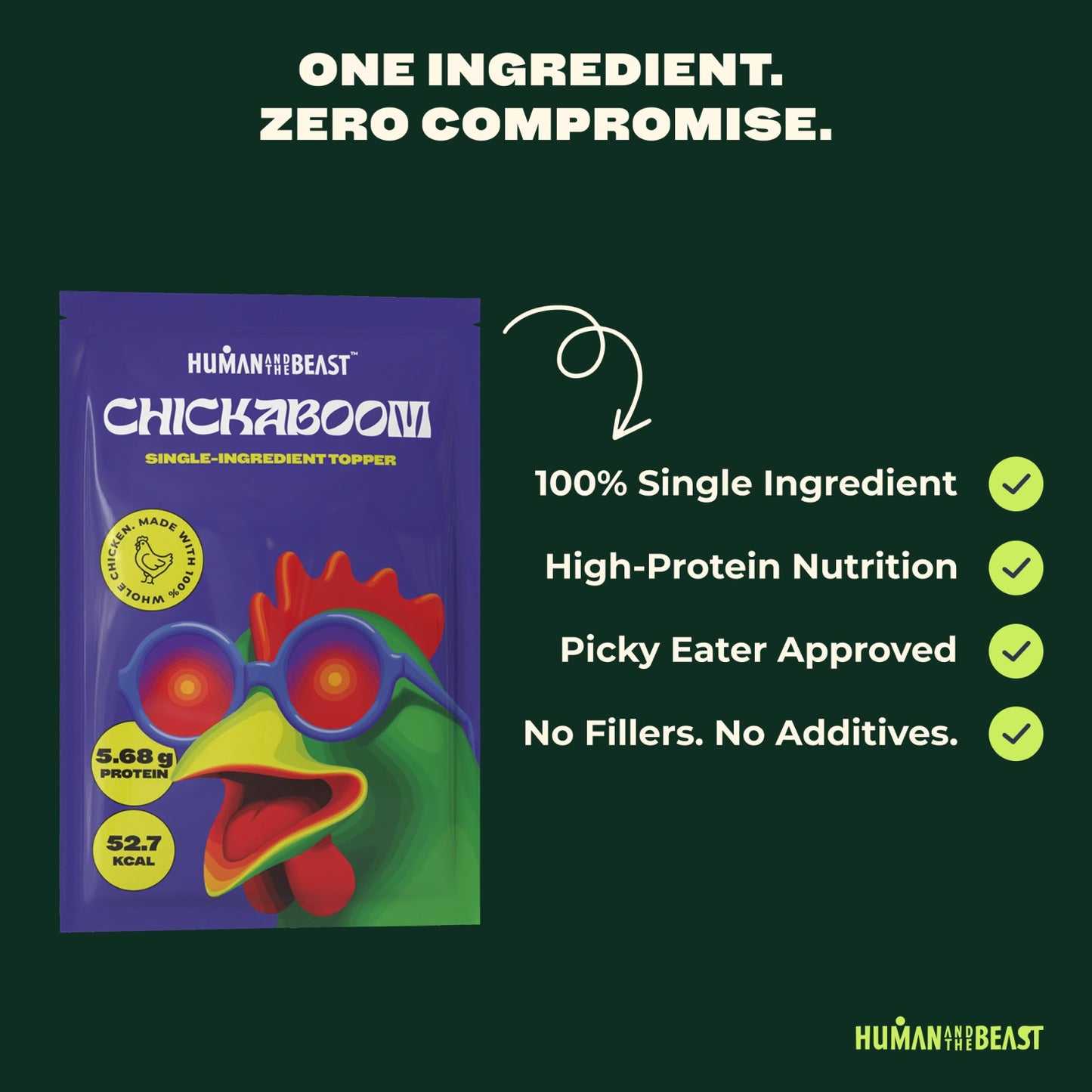 100% EMU-Meat Topper for 100x Healthier Dogs ~ CHICKACORE